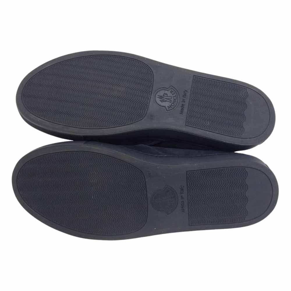 MONCLER モンクレール スエード レザー スリッポン ローカット スニーカー ネイビー系 41【中古】