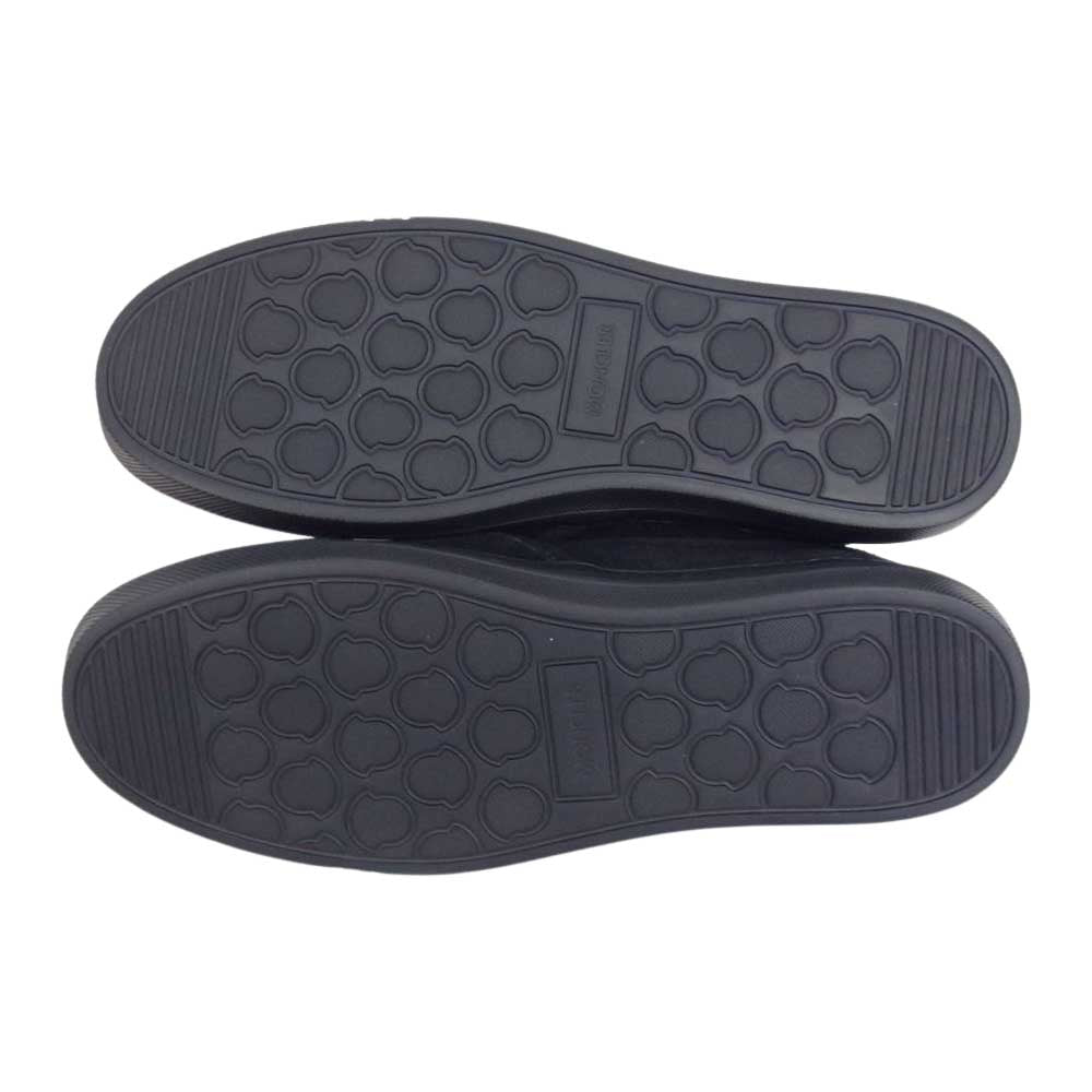 MONCLER モンクレール スエード レザー スリッポン ソールサイドロゴ ローカット スニーカー ネイビー系 42【極上美品】【中古】