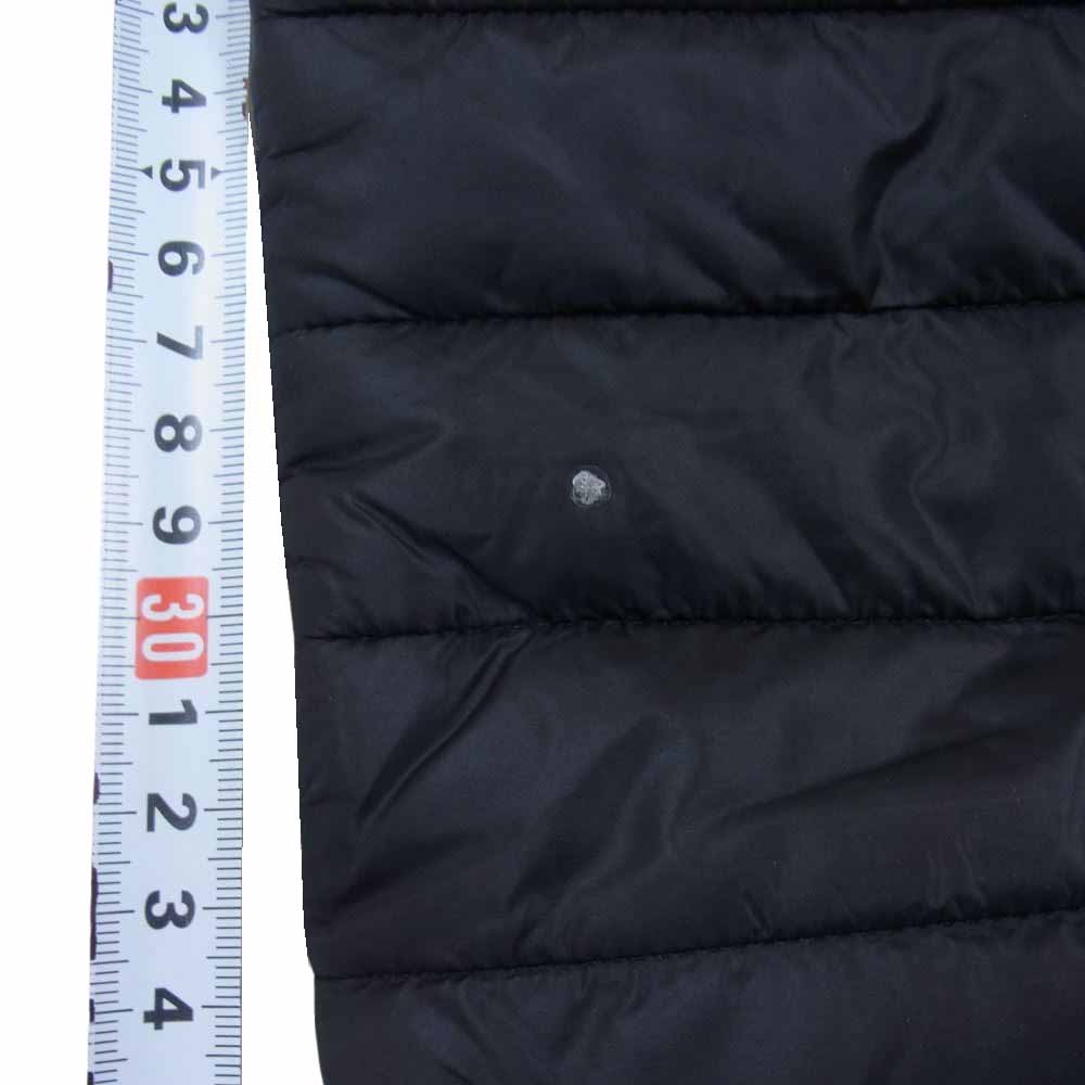 MONCLER モンクレール POCHETTE レザーワッペン付き キルティング セカンド クラッチ バッグ ブラック系【中古】