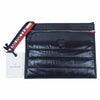 MONCLER モンクレール POUCH LARGE キルティング 切替 レザー クラッチ バッグ ブラック系【中古】
