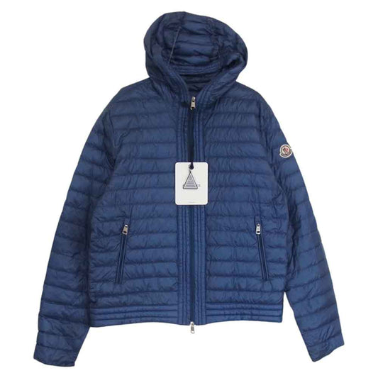 MONCLER モンクレール CELESTIN アームロゴワッペン付 ライト ダウン ジャケット  ブルー系 1【中古】