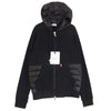 MONCLER モンクレール MAGLIA CARDIGAN ダウン切替 スウェット ジップ パーカー  ブラック系 S【中古】