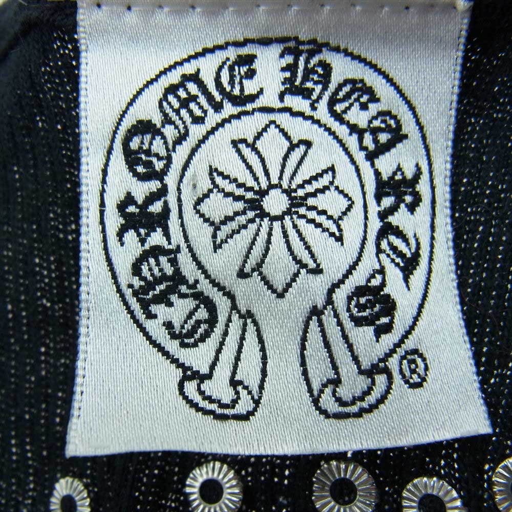 CHROME HEARTS クロムハーツ（原本無） ラージ CHクロス ラインストーン タンクトップ ブラック ブラック系 S【中古】