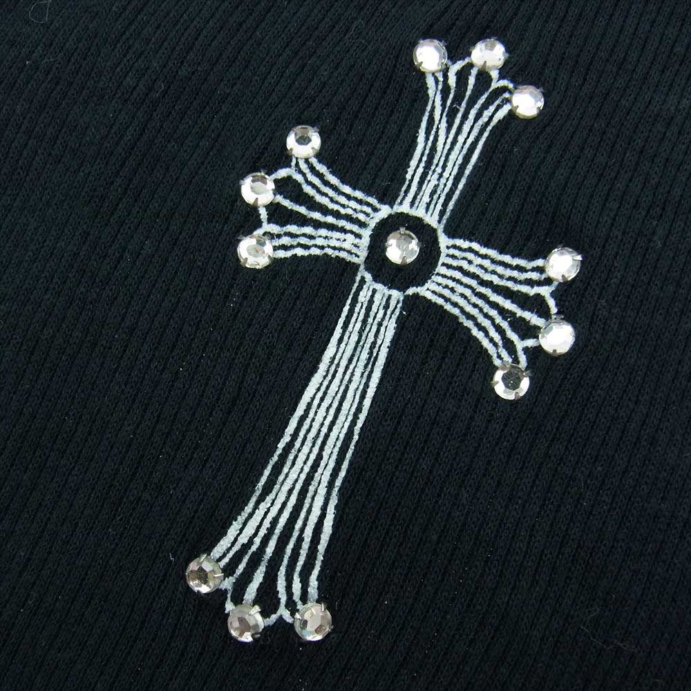 CHROME HEARTS クロムハーツ（原本無） ラージ CHクロス ラインストーン タンクトップ ブラック ブラック系 S【中古】