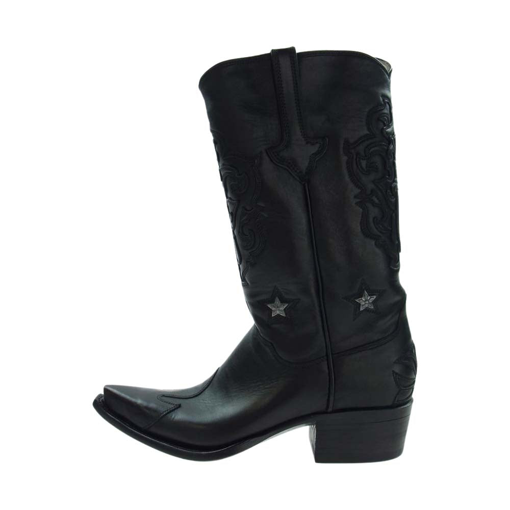 CHROME HEARTS クロムハーツ（原本無） COWBOY WESTERN カウイボーイ ウエスタン スター コンチョ ブーツ ブラック系【中古】