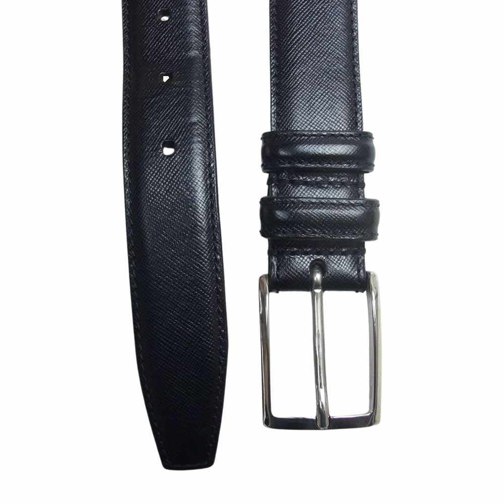 フェリージ イタリア製 レザー ベルト ブラック系 85/07【中古】