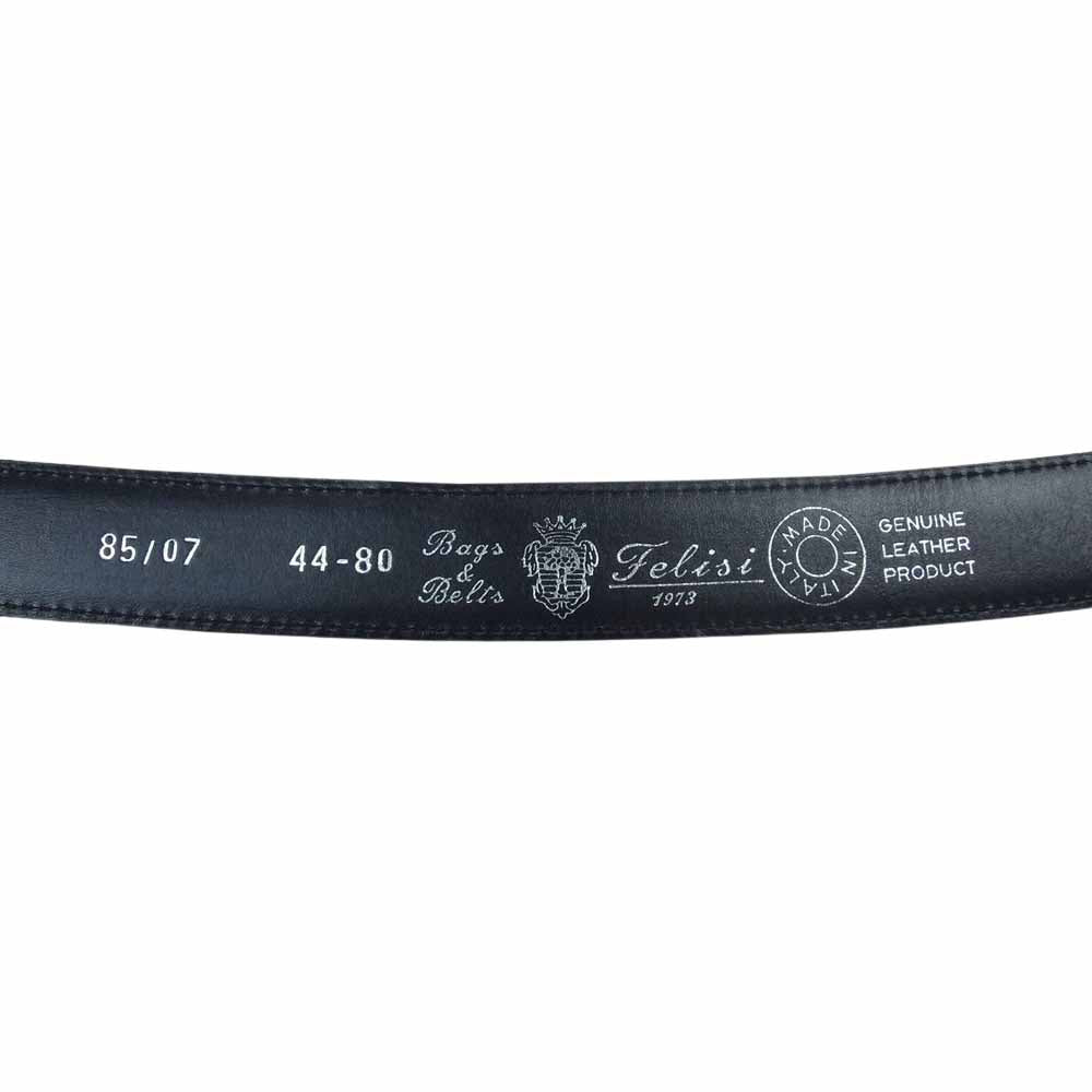 フェリージ イタリア製 レザー ベルト ブラック系 85/07【中古】