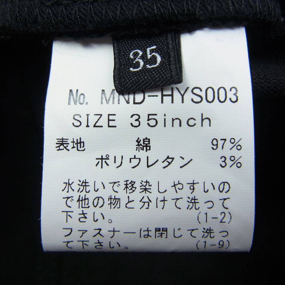 HYSTERIC GLAMOUR ヒステリックグラマー MND-HYS003 × MND MINEDENIM F.Black STR 5pocket OWS デニムパンツ ブラック系 35【美品】【中古】