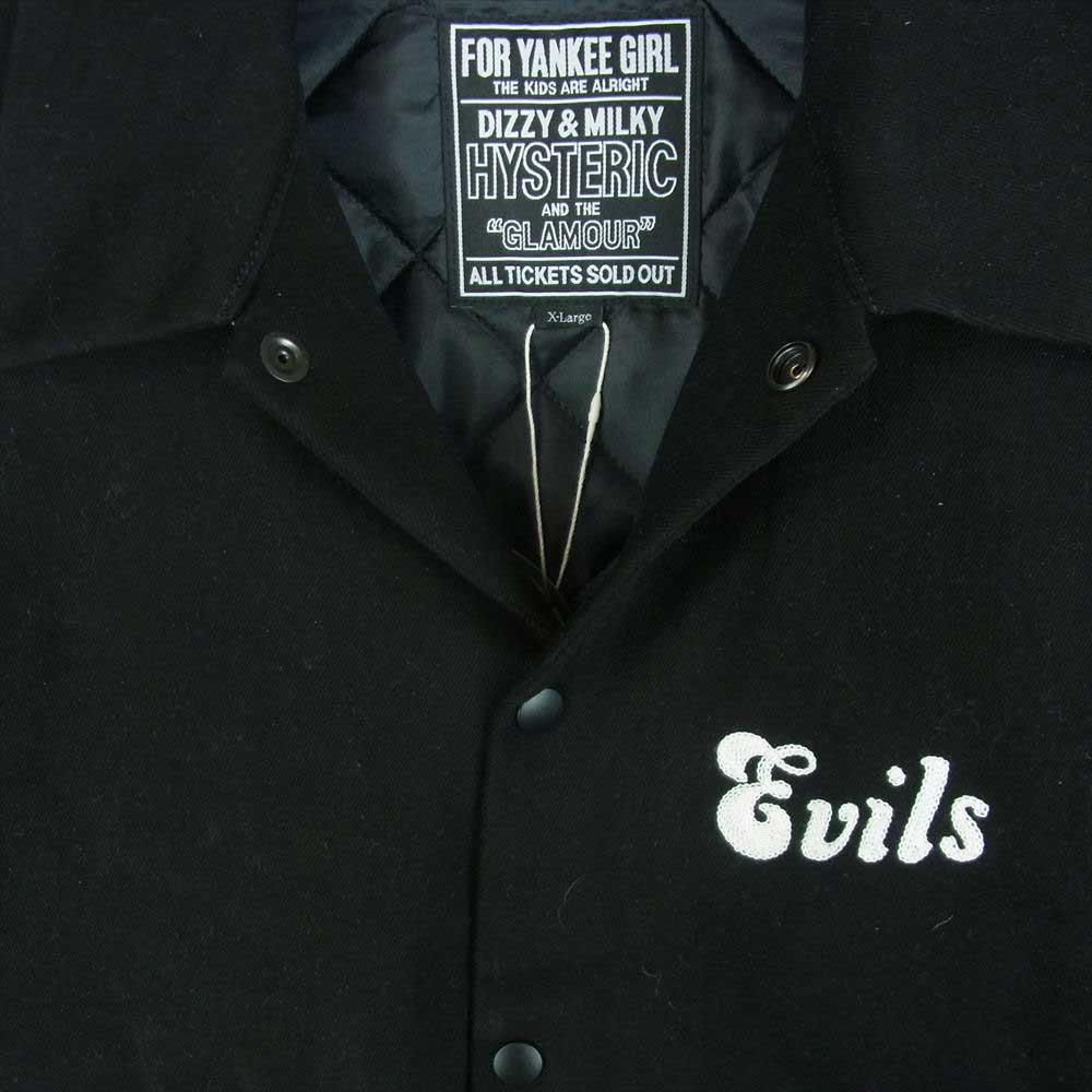 HYSTERIC GLAMOUR ヒステリックグラマー MND-HYS001 MND MINEDENIM F.Black Denim JKT マインデニム 中綿 ジャケット ブラック系 XL【中古】