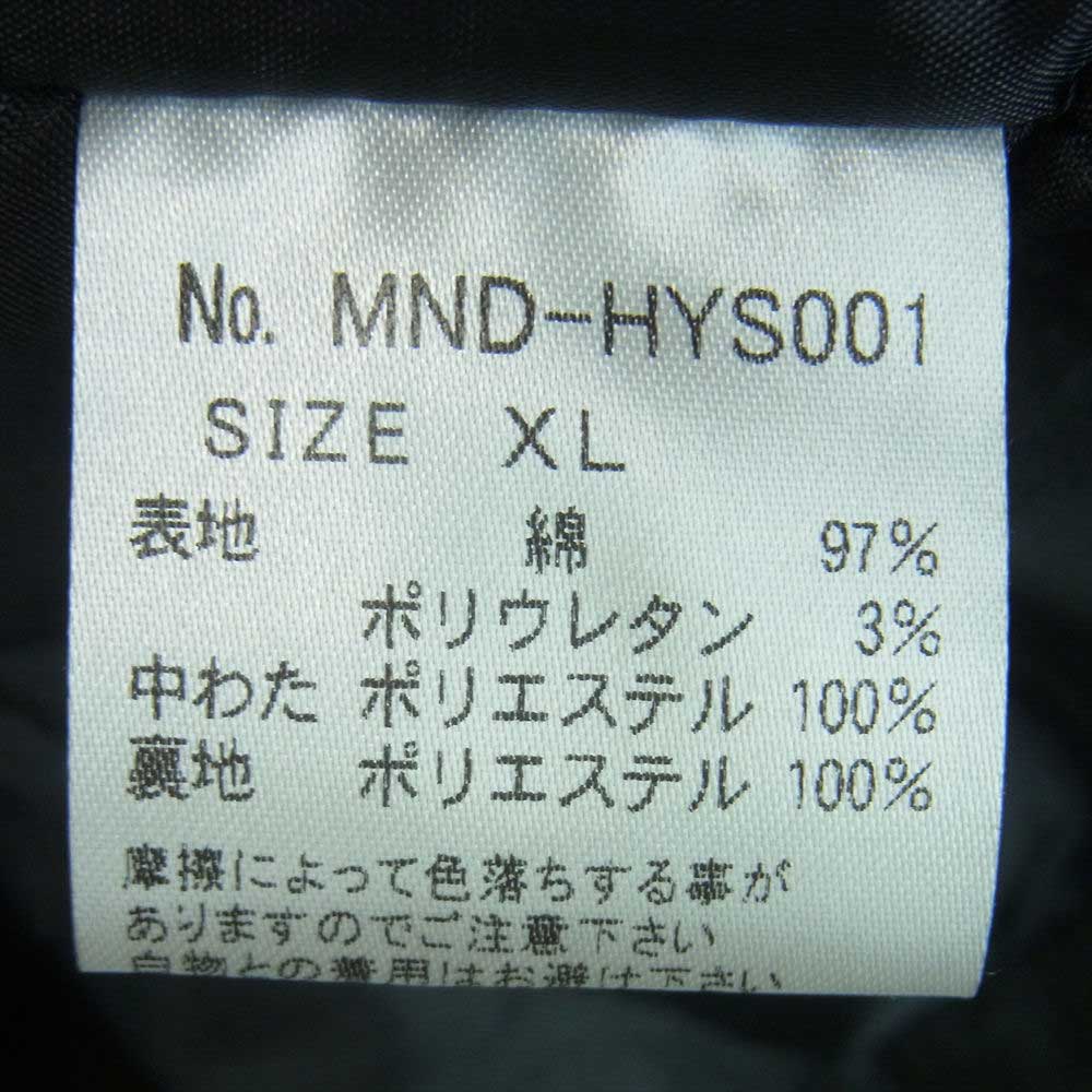 HYSTERIC GLAMOUR ヒステリックグラマー MND-HYS001 MND MINEDENIM F.Black Denim JKT マインデニム 中綿 ジャケット ブラック系 XL【中古】
