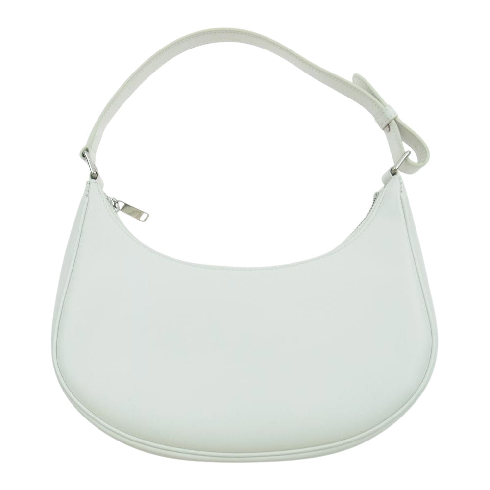 CELINE セリーヌ AVA アヴァ スムースカーフスキン ロゴ レザー　ハンド バッグ ホワイト系【中古】