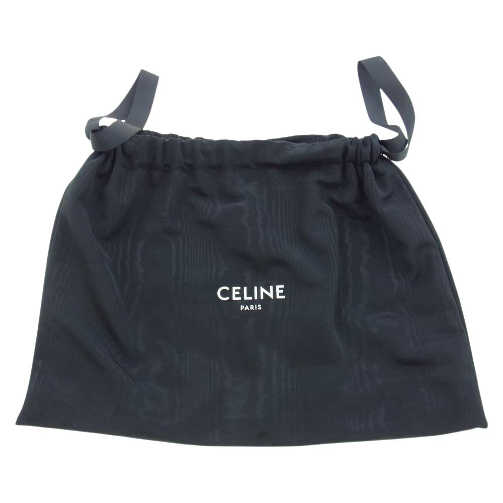 CELINE セリーヌ AVA アヴァ スムースカーフスキン ロゴ レザー　ハンド バッグ ホワイト系【中古】