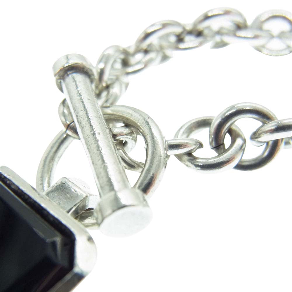 Justin Davis ジャスティンデイビス SNJ115 EMINEM エミネム オニキス クロス ダイヤ チェーン ネックレス  シルバー系【中古】