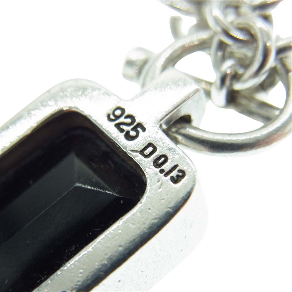 Justin Davis ジャスティンデイビス SNJ115 EMINEM エミネム オニキス クロス ダイヤ チェーン ネックレス  シルバー系【中古】