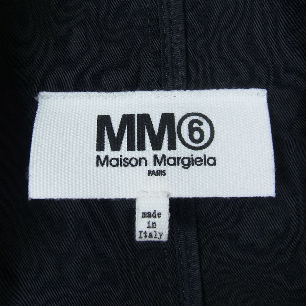 MAISON MARGIELA メゾンマルジェラ MM6 エムエムシックス 国内正規品 S52AA0101 ナイロン ロゴ ロング ブルゾン ジャケット ブラック系 44【中古】 MAISON MARGIELA メゾンマルジェラ MM6 エムエムシックス 国内正規品