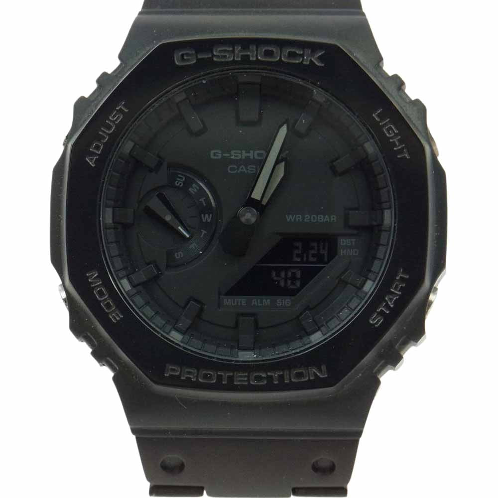CASIO G-SHOCK カシオ ジーショック GA2100-1A1JF カスタムパーツセット カーボンコアガード 腕時計 ウォッチ ブラック系【美品】【中古】