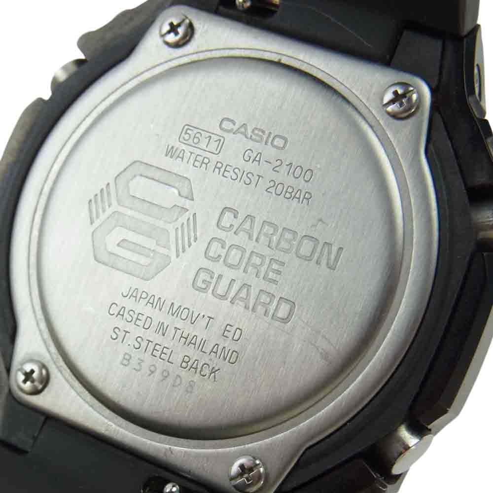 CASIO G-SHOCK カシオ ジーショック GA2100-1A1JF カスタムパーツセット カーボンコアガード 腕時計 ウォッチ ブラック系【美品】【中古】