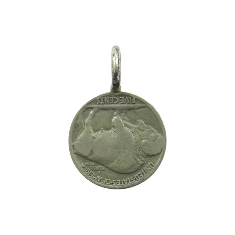 リバティ Indian & Bison Coin Necklace TOP コイン ペンダント トップ  シルバー系【中古】