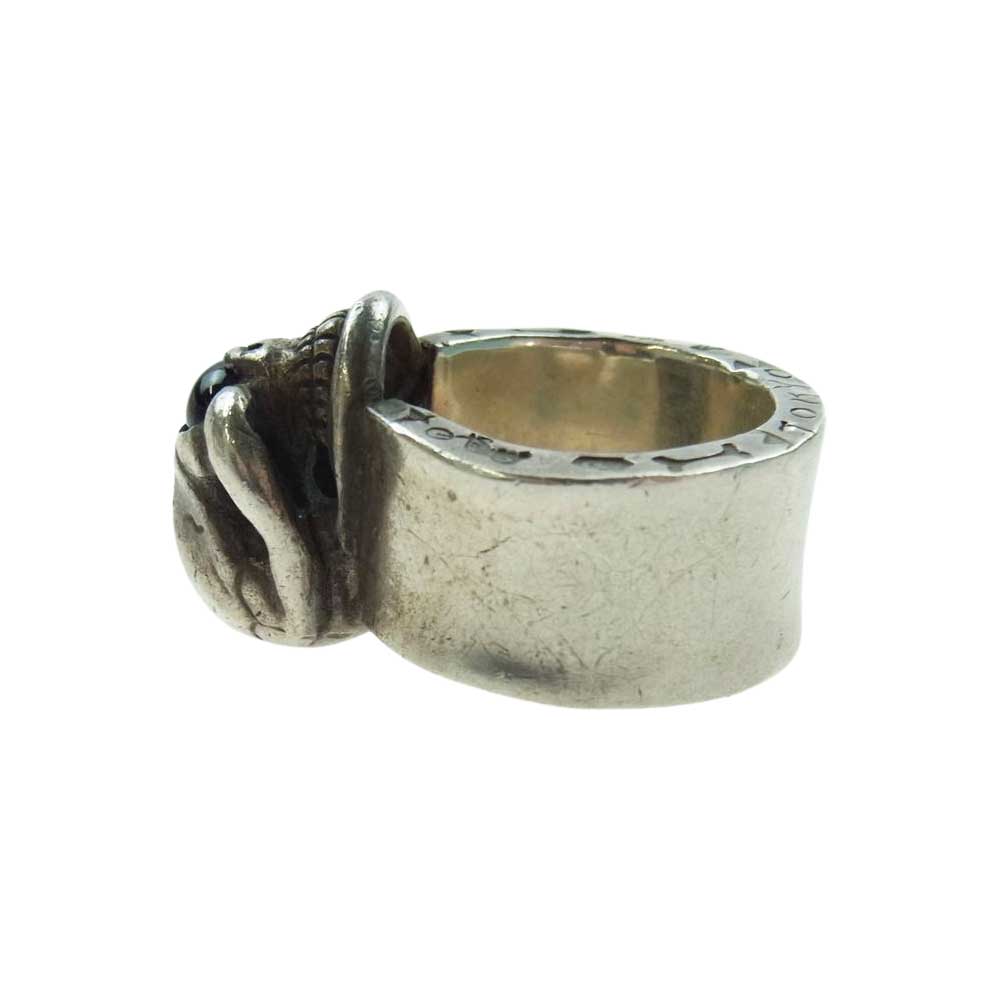 STOPLIGHT ストップライト SKULL RING PURPLE EYE スカル リング パープルアイ シルバー系 22号【中古】