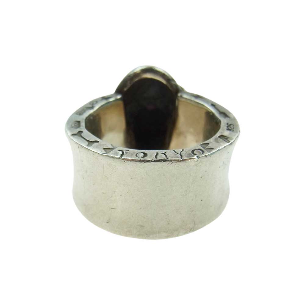 STOPLIGHT ストップライト SKULL RING PURPLE EYE スカル リング パープルアイ シルバー系 22号【中古】