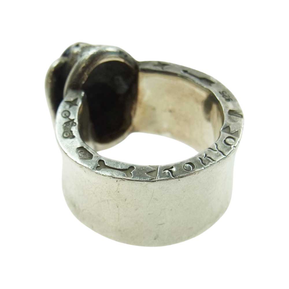 STOPLIGHT ストップライト SKULL RING PURPLE EYE スカル リング パープルアイ シルバー系 22号【中古】