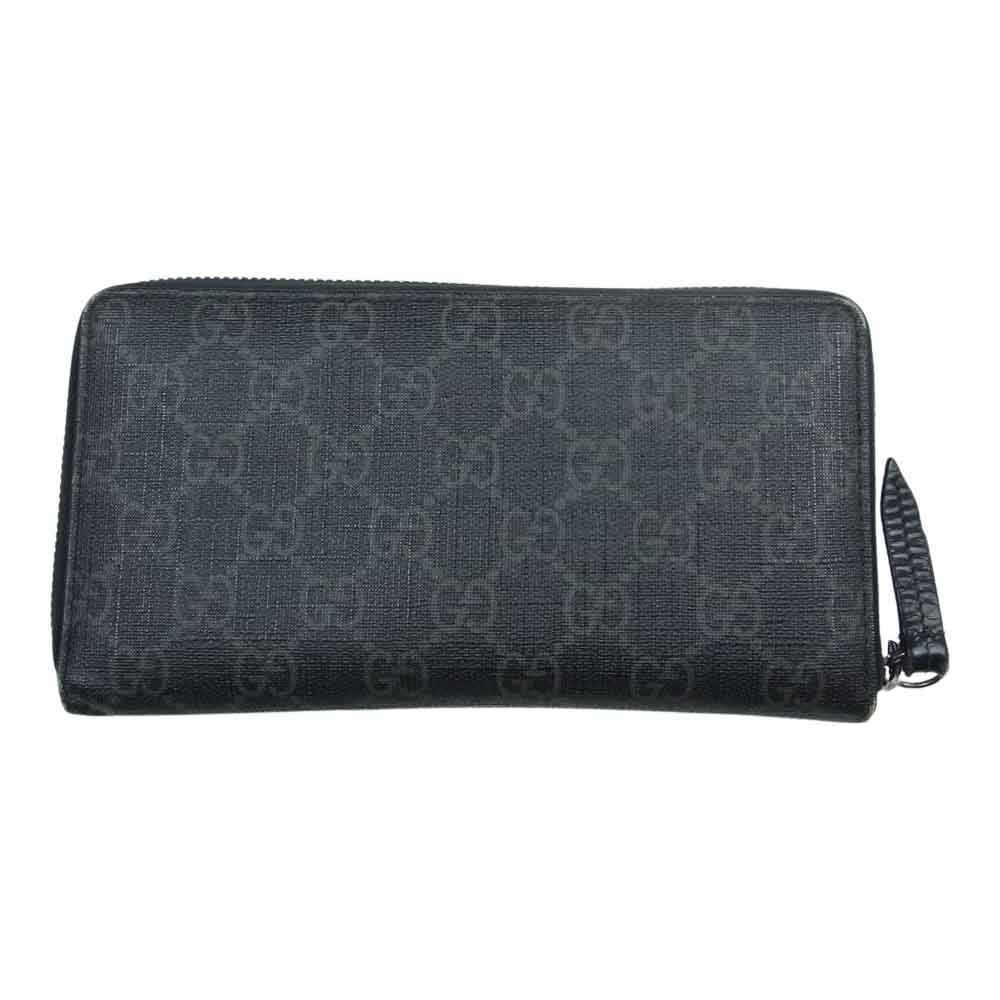 GUCCI グッチ 451273 GGスプリーム キングスネーク プリント ウォレット 財布 ブラック系【中古】