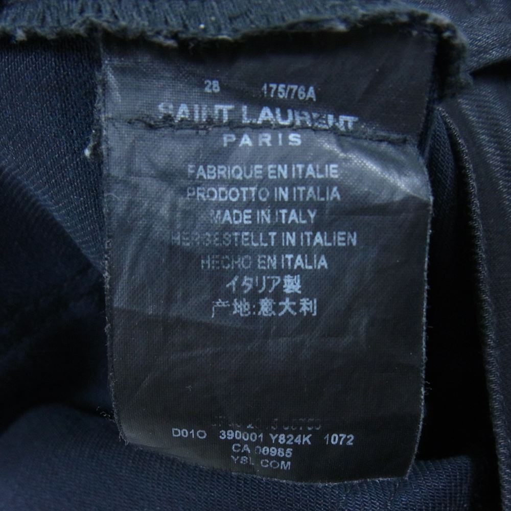 SAINT LAURENT サンローラン 39001 Y824K コーティング スキニー デニム パンツ ブラック系 25【中古】