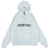 FEAR OF GOD フィアオブゴッド ESSENTIALS エッセンシャルズ Knit Logo Hoodie フロント ロゴ ニット パーカー ベージュ系 グレー系 M【中古】