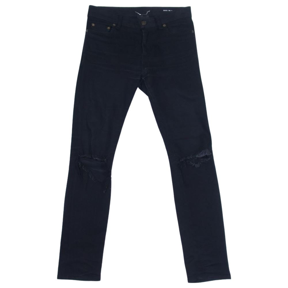 SAINT LAURENT サンローラン 16AW 398561 YYS02 エディ期 ダメージ加工 スキニー デニム パンツ ブラック系 27【中古】