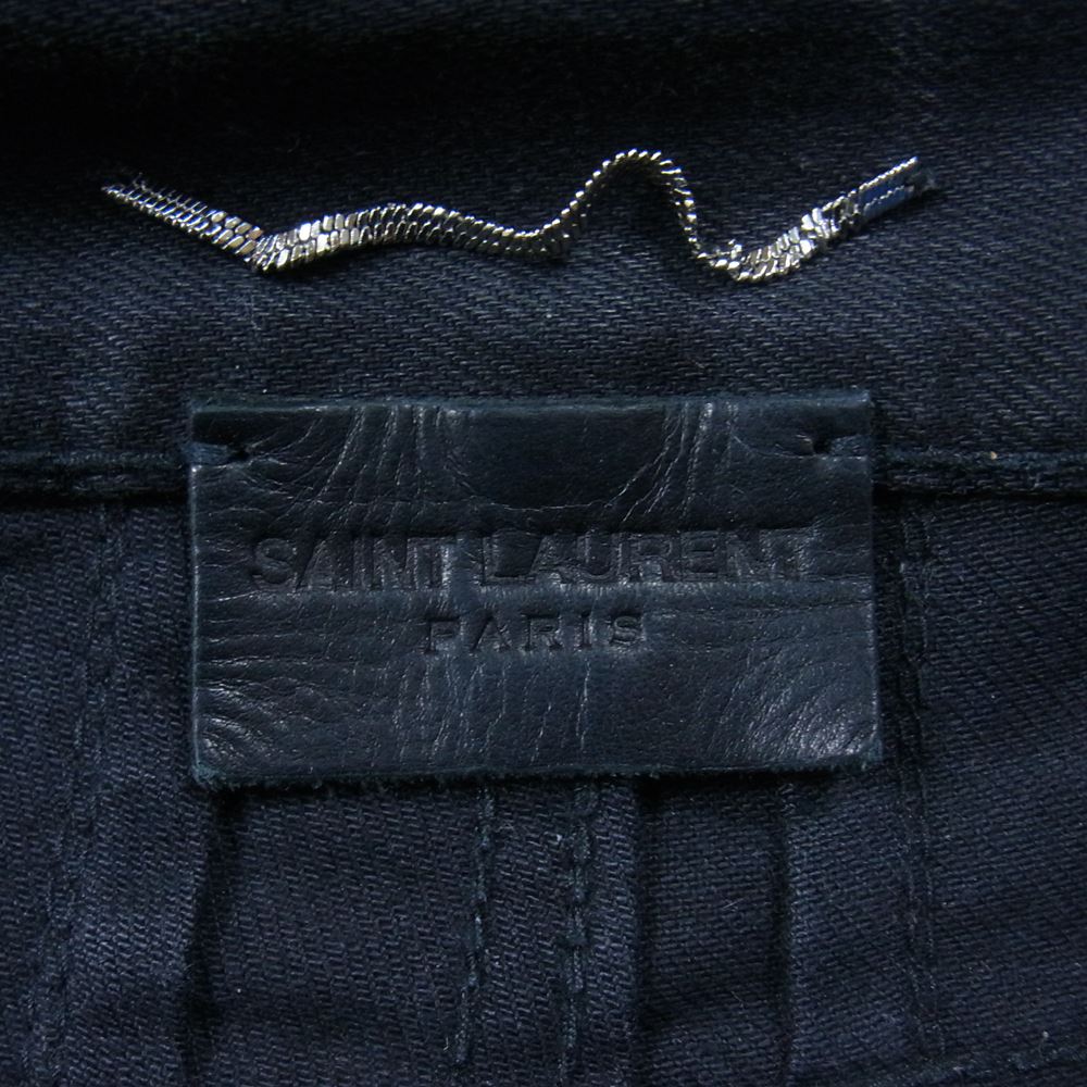 SAINT LAURENT サンローラン 16AW 398561 YYS02 エディ期 ダメージ加工 スキニー デニム パンツ ブラック系 27【中古】