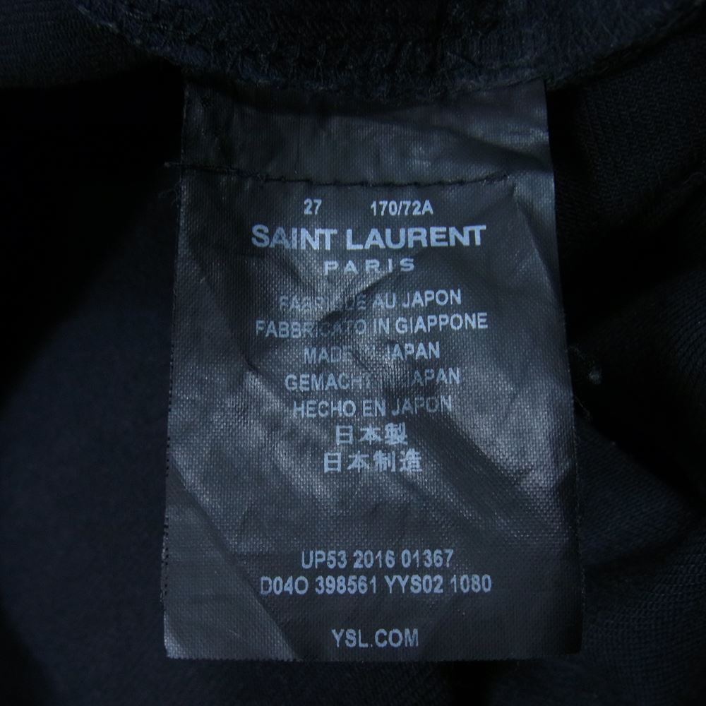 SAINT LAURENT サンローラン 16AW 398561 YYS02 エディ期 ダメージ加工 スキニー デニム パンツ ブラック系 27【中古】