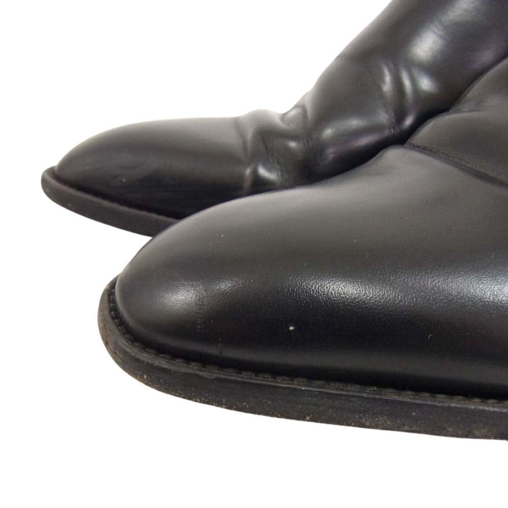SAINT LAURENT サンローラン 592438 1000 レザー サイドゴア チェルシー ブーツ ブラック系 41 1/2【中古】