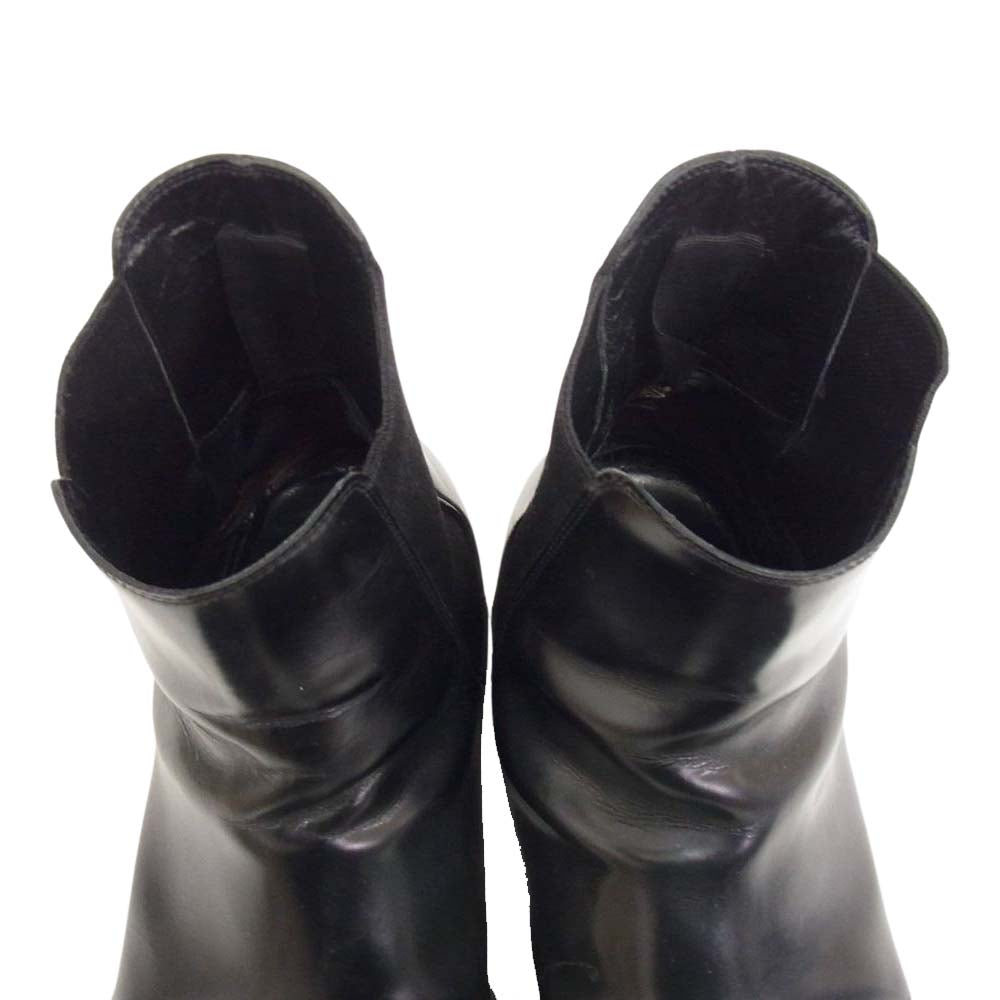 SAINT LAURENT サンローラン 592438 1000 レザー サイドゴア チェルシー ブーツ ブラック系 41 1/2【中古】