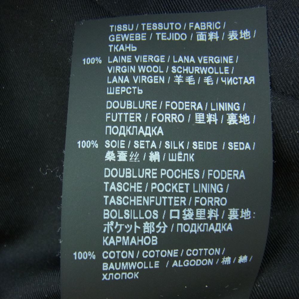 SAINT LAURENT サンローラン 510214 Y404W ノッチドラペル 2B テーラード ジャケット スラックス パンツ セットアップ ブラック系 46【中古】