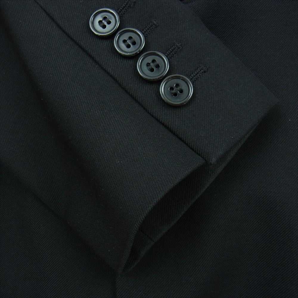 SAINT LAURENT サンローラン 510214 Y404W ノッチドラペル 2B テーラード ジャケット スラックス パンツ セットアップ ブラック系 46【中古】