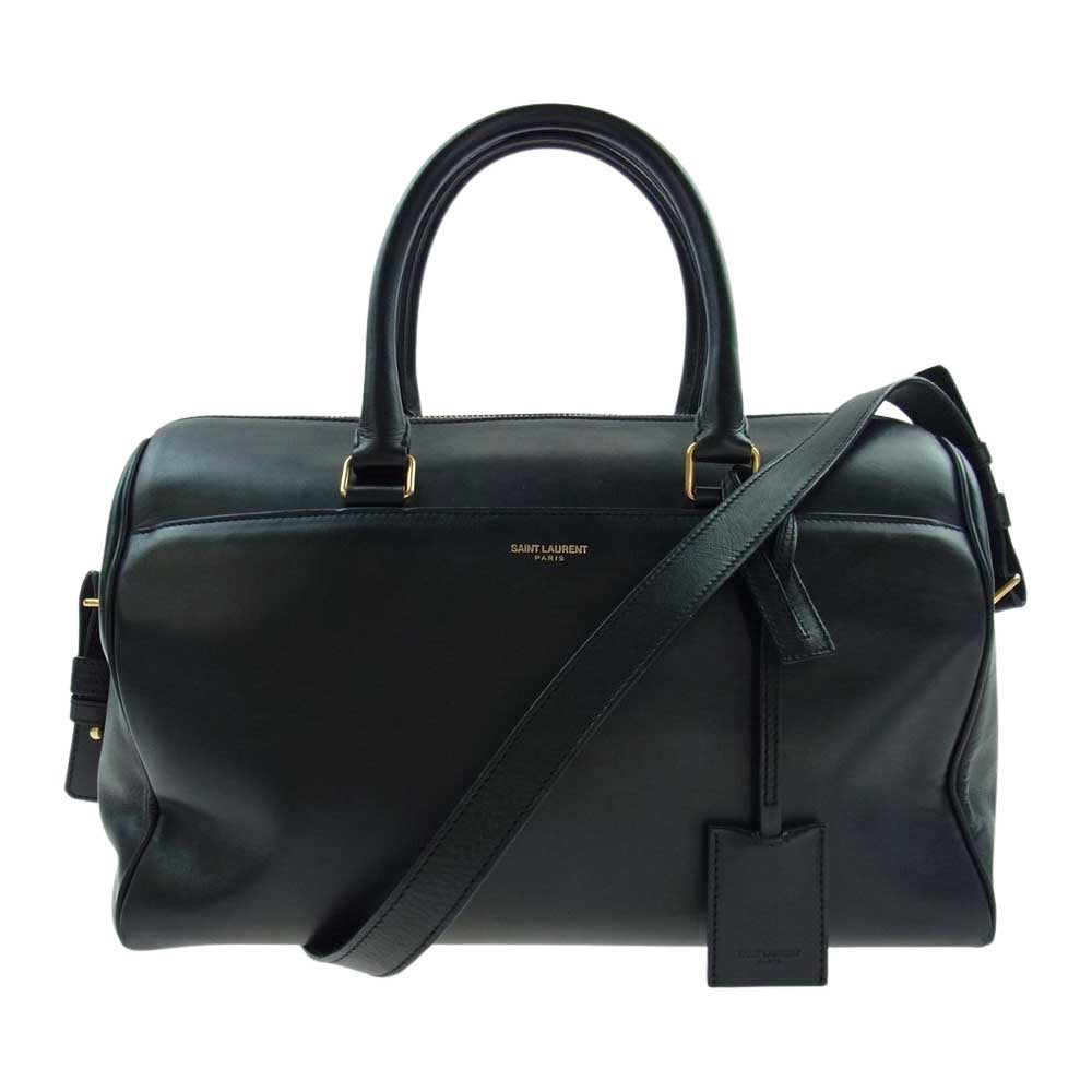 SAINT LAURENT サンローラン 322049 クラシック ダッフル ２WAY ショルダー ハンド バッグ ブラック系【中古】