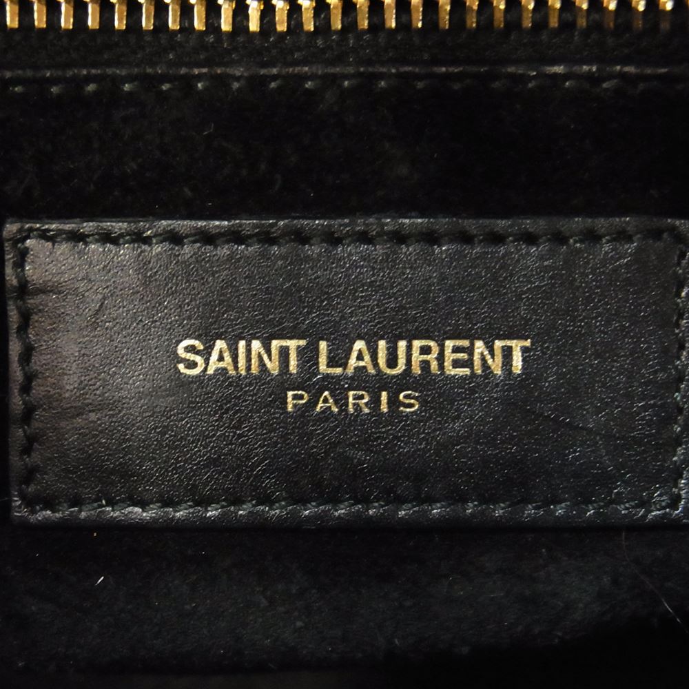 SAINT LAURENT サンローラン 322049 クラシック ダッフル ２WAY ショルダー ハンド バッグ ブラック系【中古】
