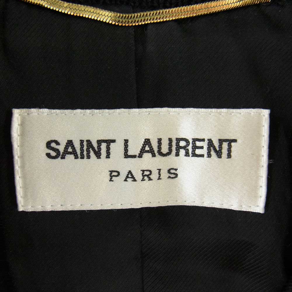 SAINT LAURENT サンローラン 376283 Y239W 国内正規品 エディ期 テディ ウール ジャケット ブラック系【中古】