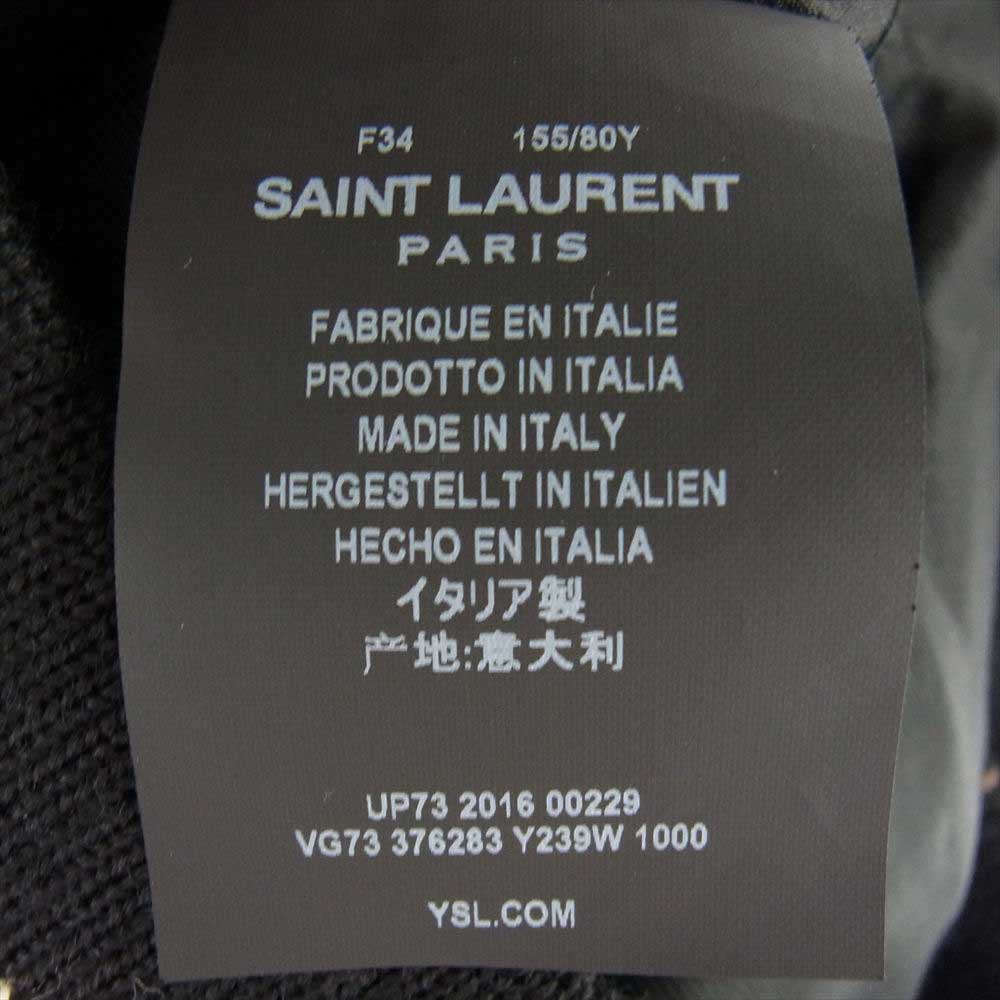 SAINT LAURENT サンローラン 376283 Y239W 国内正規品 エディ期 テディ ウール ジャケット ブラック系【中古】