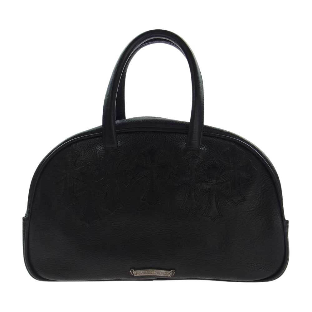 CHROME HEARTS クロムハーツ（原本無） セメタリークロス パッチ レザー ジム バッグ ブラック系【中古】