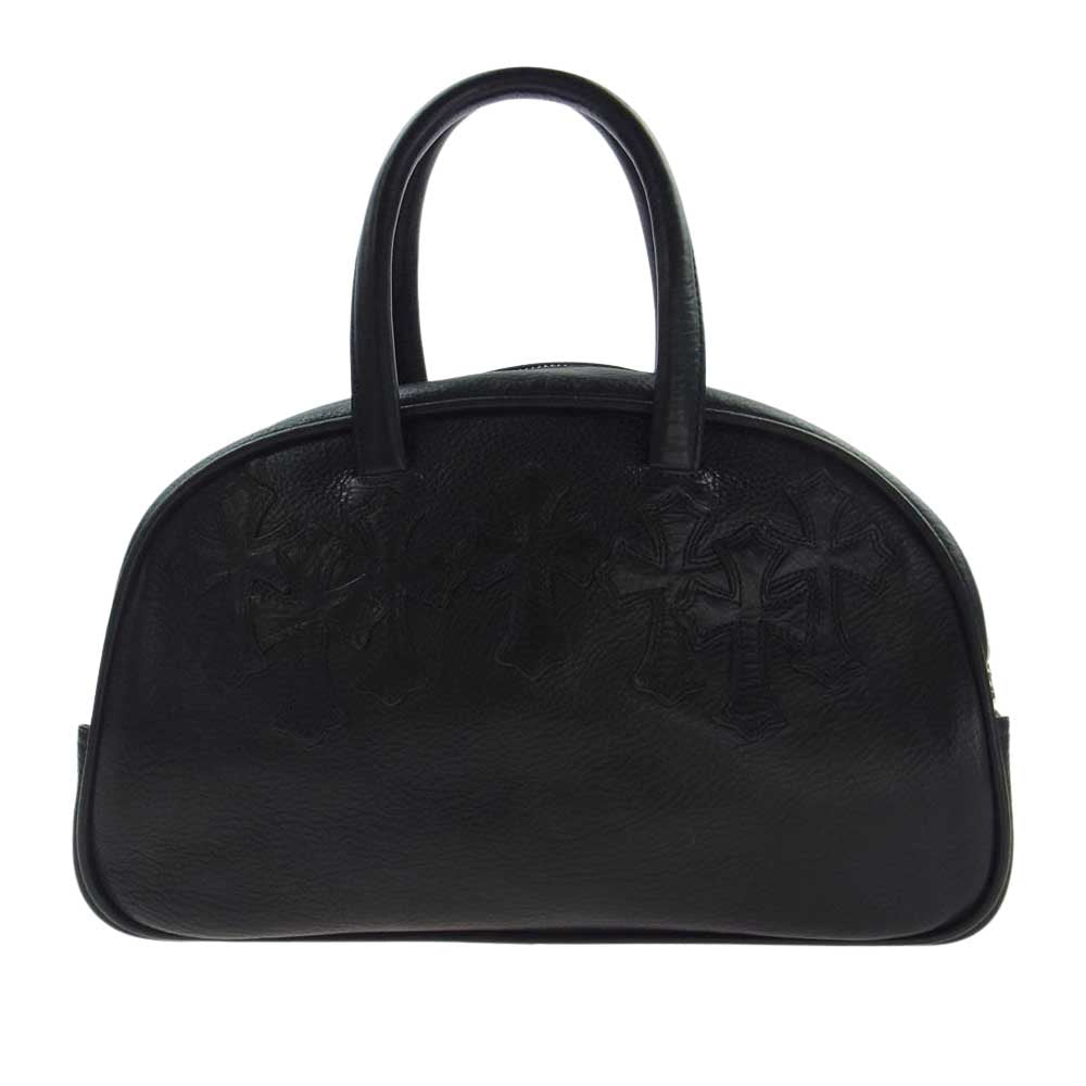 CHROME HEARTS クロムハーツ（原本無） セメタリークロス パッチ レザー ジム バッグ ブラック系【中古】
