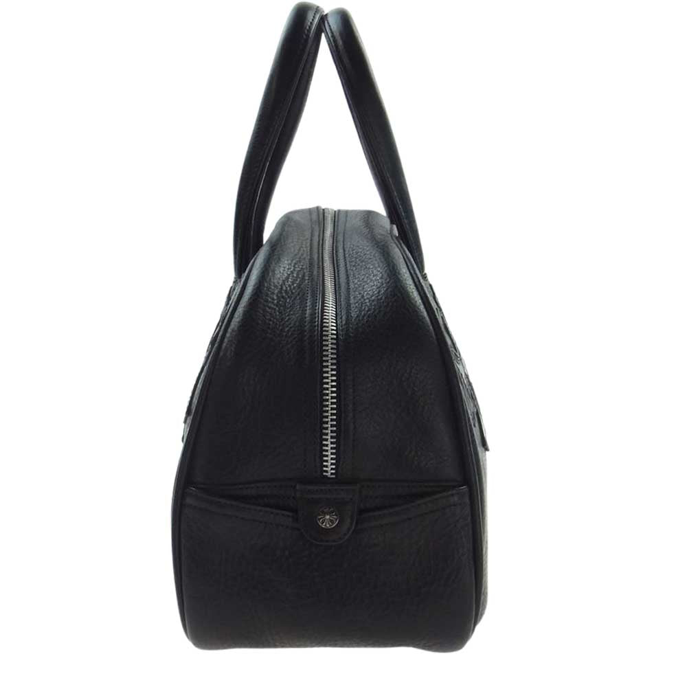 CHROME HEARTS クロムハーツ（原本無） セメタリークロス パッチ レザー ジム バッグ ブラック系【中古】