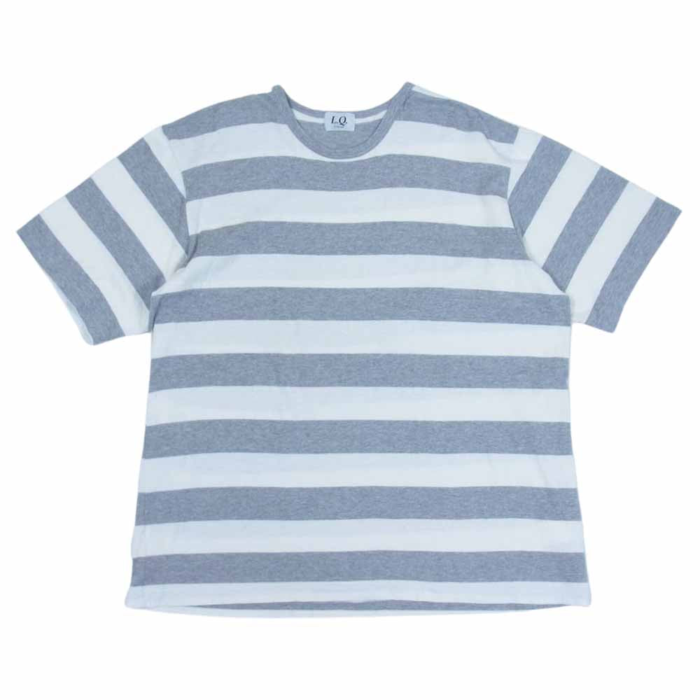 Yohji Yamamoto ヨウジヤマモト L.Q. Y’s for men ワイズフォーメン LS-T31-033 ボーダー Tシャツ カットソー グレー系 ホワイト系 表記無し【中古】