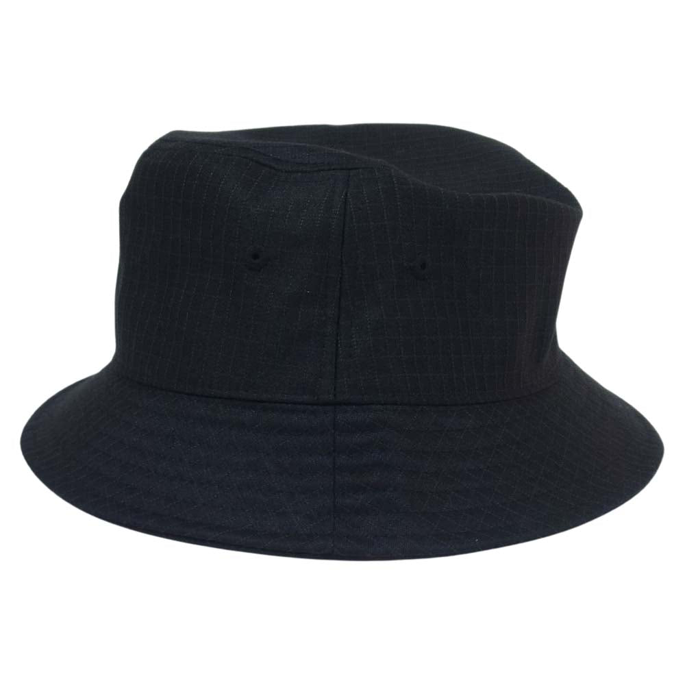 STUSSY ステューシー フロント ロゴ バケットハット ブラック系 L/XL【中古】
