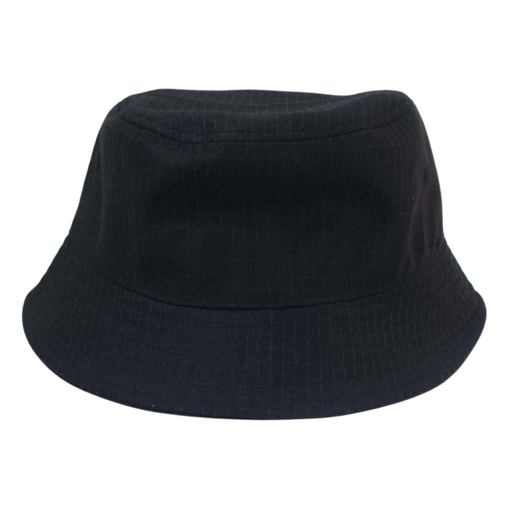 STUSSY ステューシー フロント ロゴ バケットハット ブラック系 L/XL【中古】