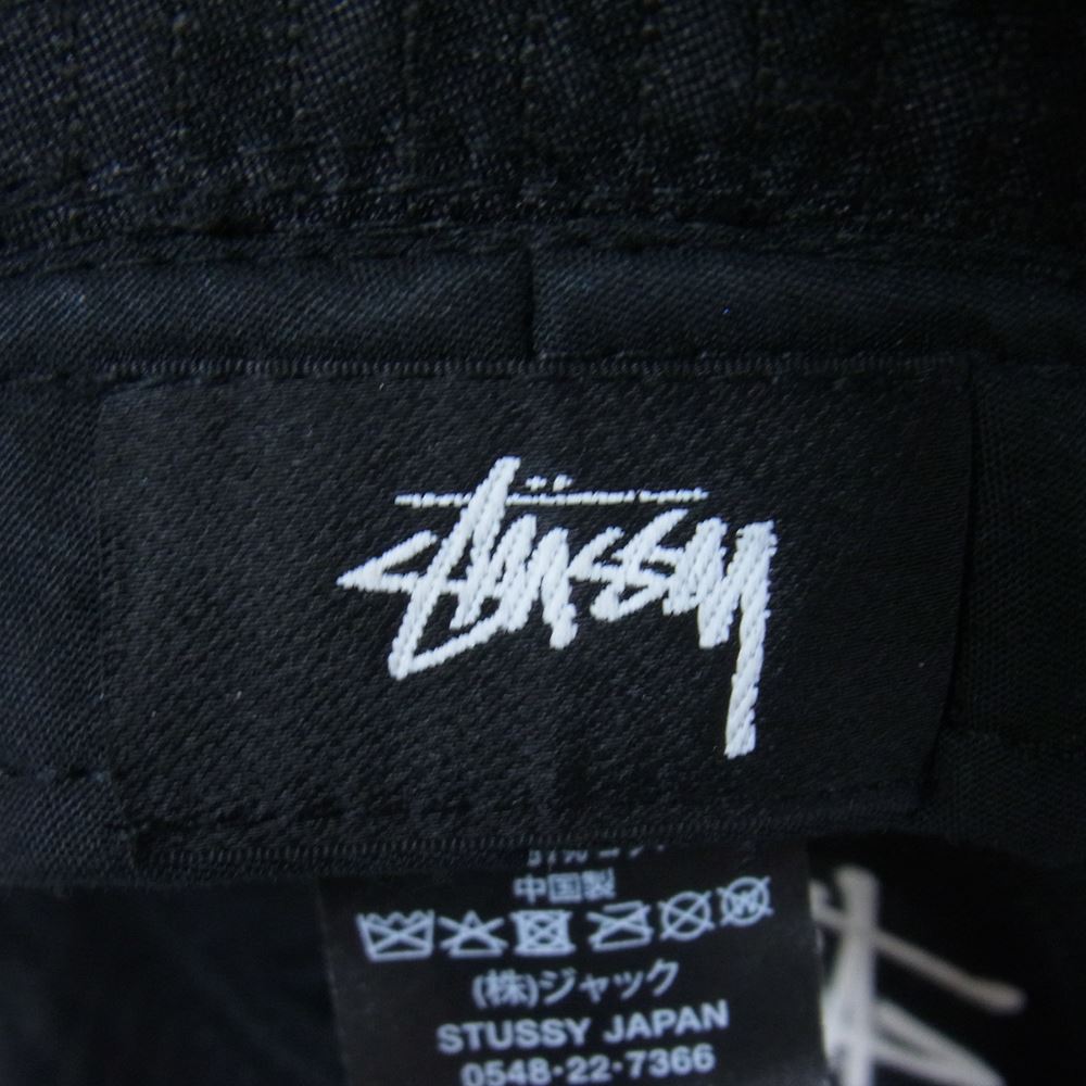 STUSSY ステューシー フロント ロゴ バケットハット ブラック系 L/XL【中古】