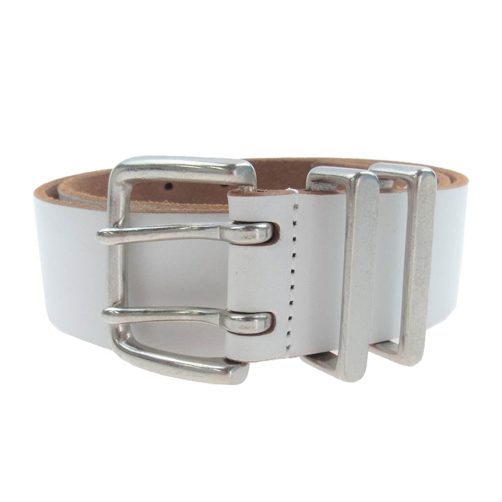Yohji Yamamoto ヨウジヤマモト Y's for men ワイズフォーメン 08SS MM-F04-731 レザー ベルト  ホワイト系【中古】