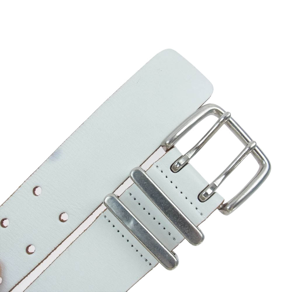 Yohji Yamamoto ヨウジヤマモト Y's for men ワイズフォーメン 08SS MM-F04-731 レザー ベルト  ホワイト系【中古】