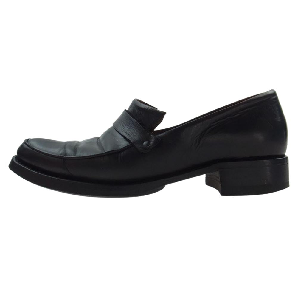 シェレヴィチキオヴィチキ CALF NUBUCK POINTY MOCCASIN カーフヌバック レザー モカシン ローファー ブラック系 40【中古】