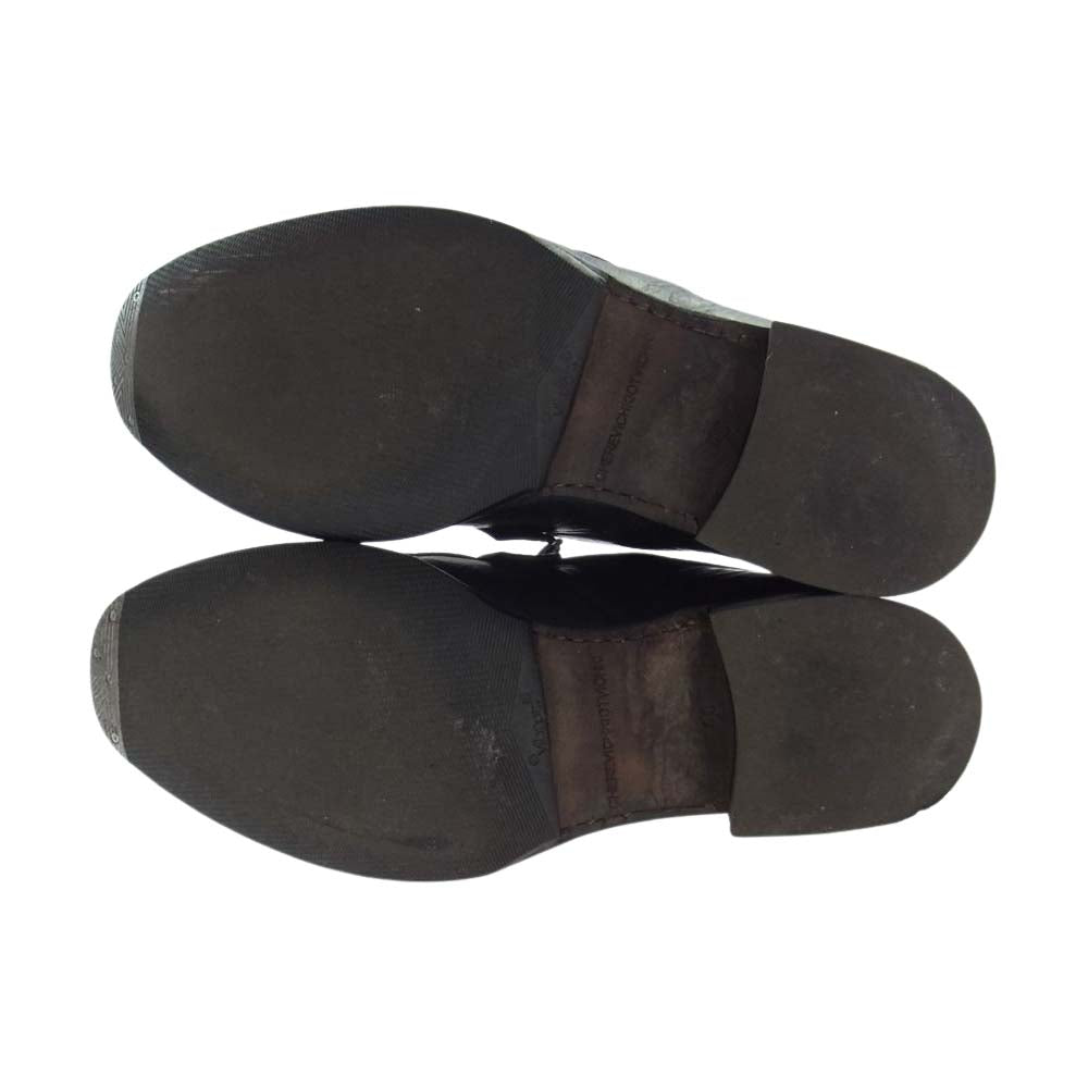 シェレヴィチキオヴィチキ CALF NUBUCK POINTY MOCCASIN カーフヌバック レザー モカシン ローファー ブラック系 40【中古】